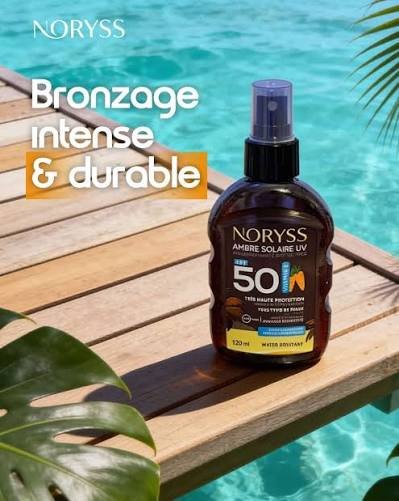 NORYSS Ambre Solaire UV – Huile bronzante protectrice SPF 50